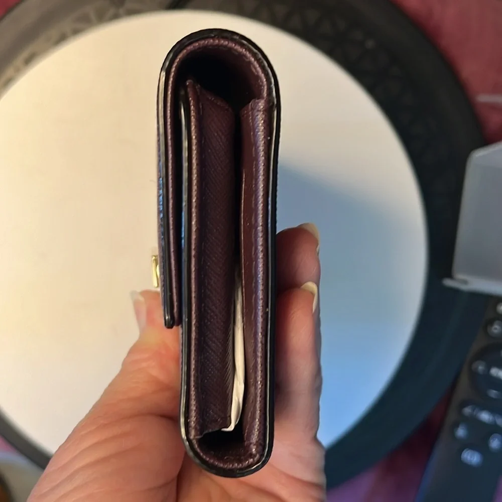 Kate Spade  Plum   Snappy   long wallet  EUC phone holder  card case  ID wallet